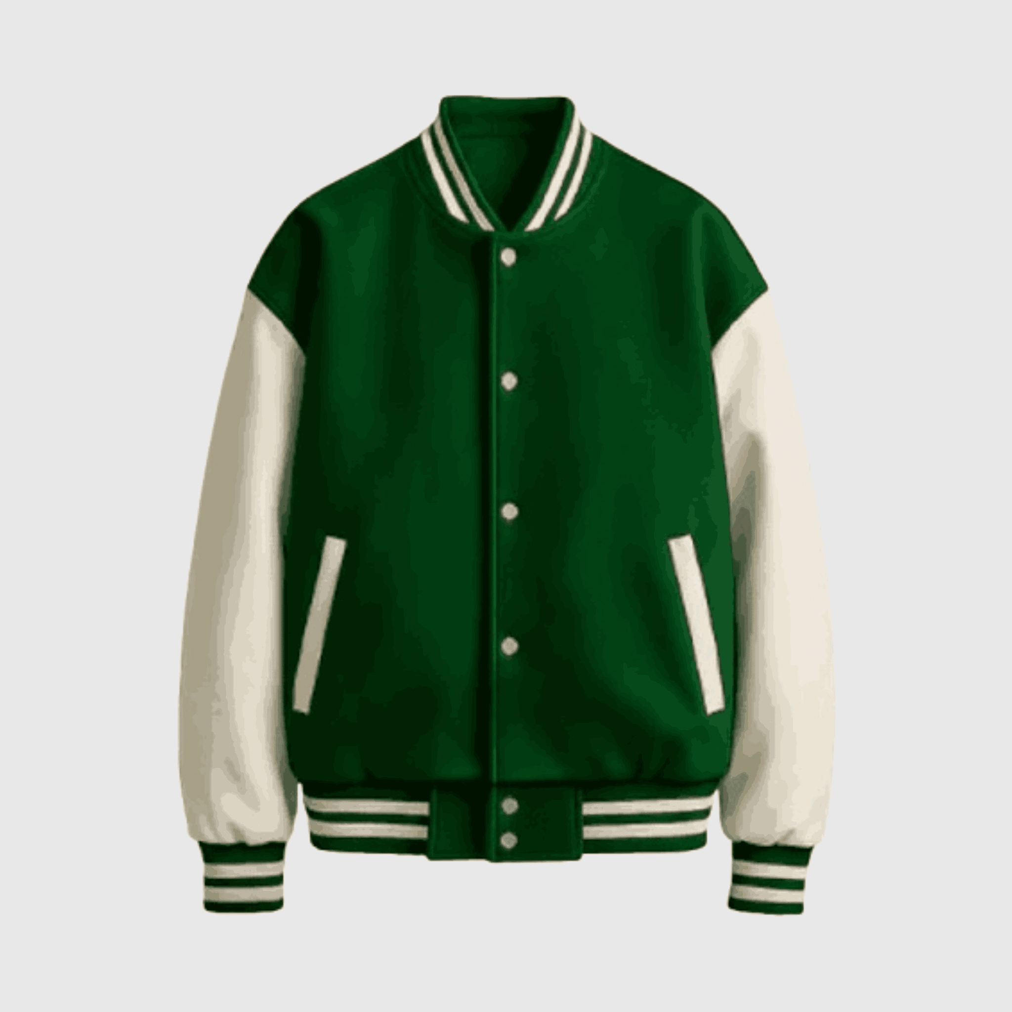 Green & White Varsity Baseball Jacket