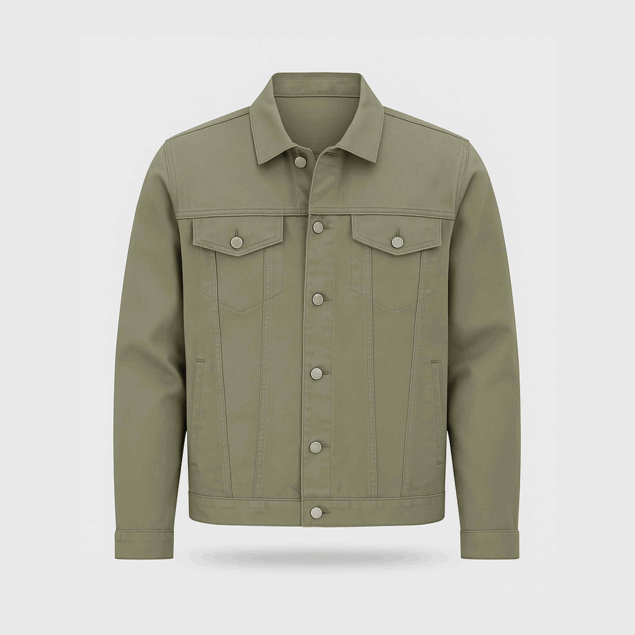 Olive Green Denim Jacket