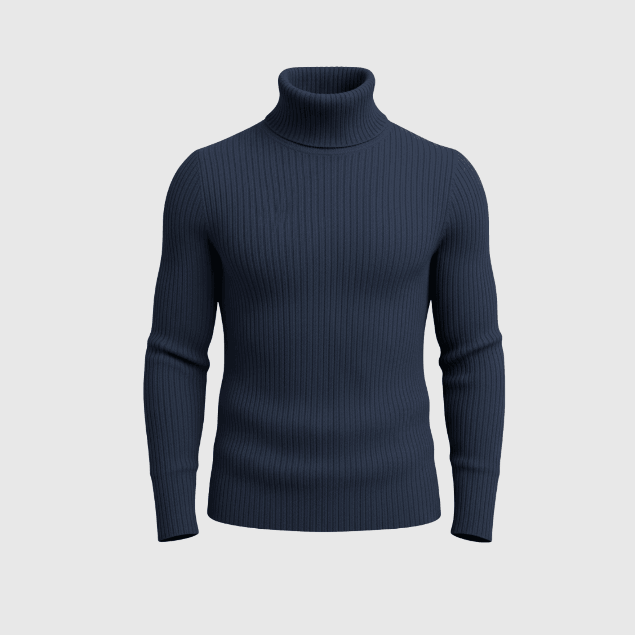 Navy Blue High Neck
