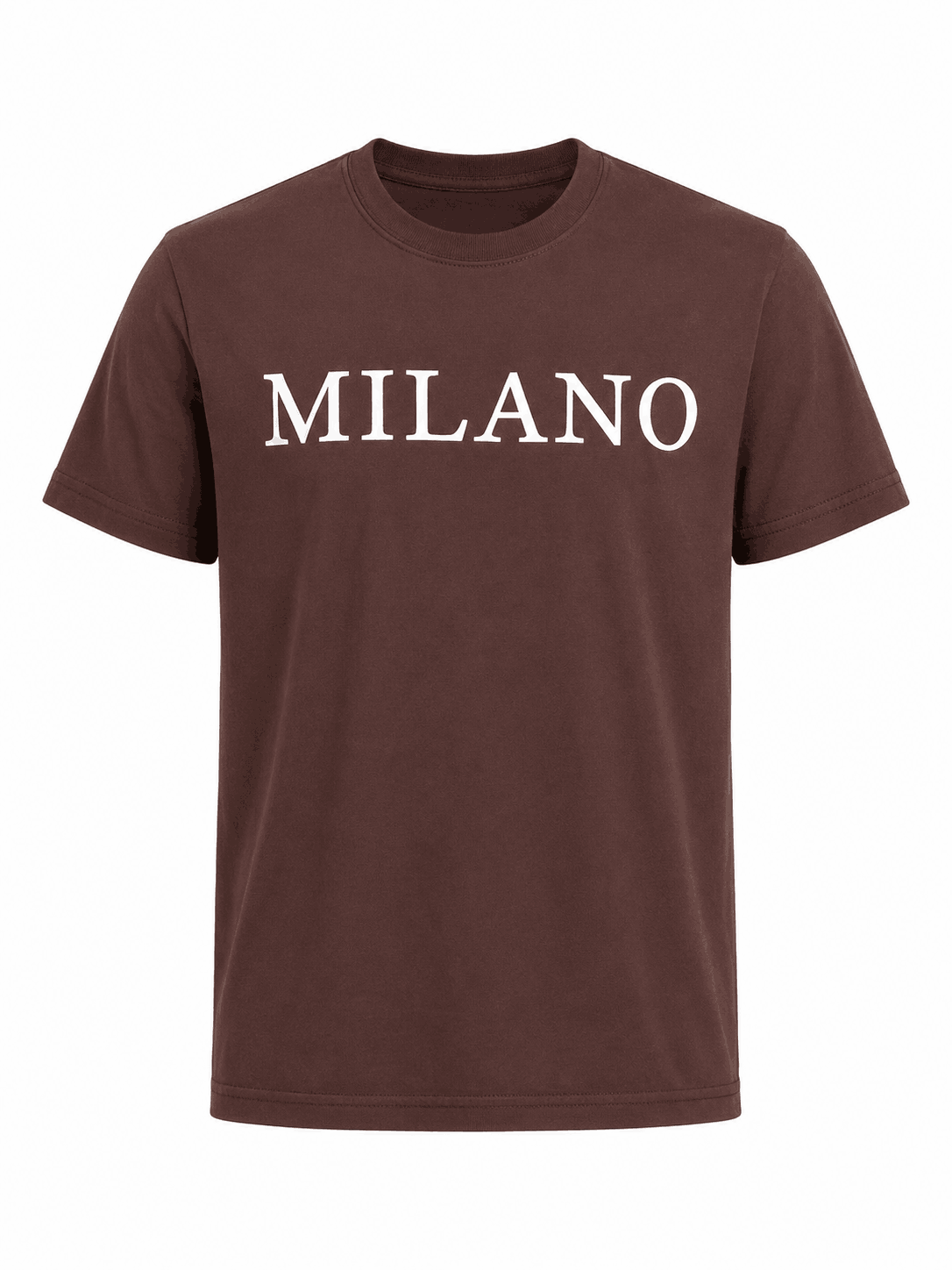 Round Neck Brown Shirt