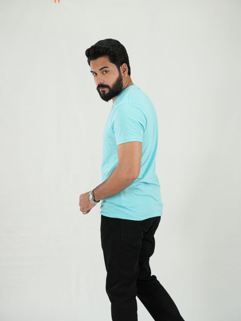 Sky Blue V Neck Shirt