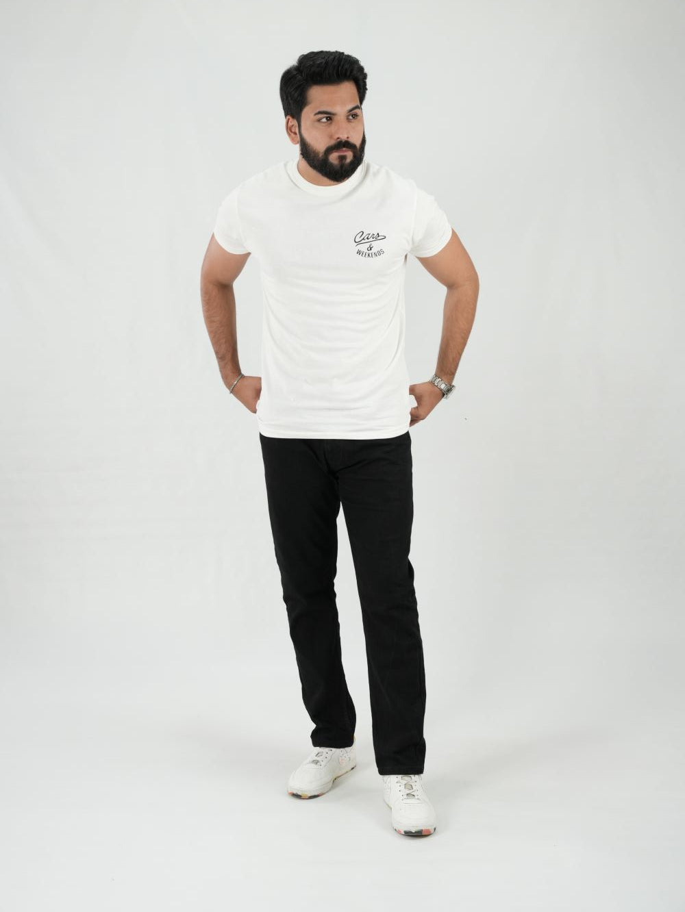 Round Neck White Shirt