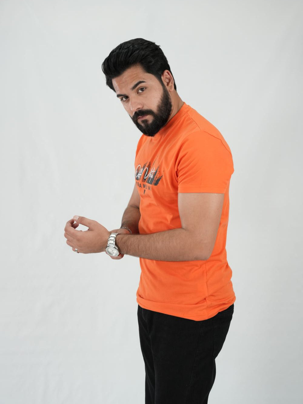 Round Neck Orange Shirt