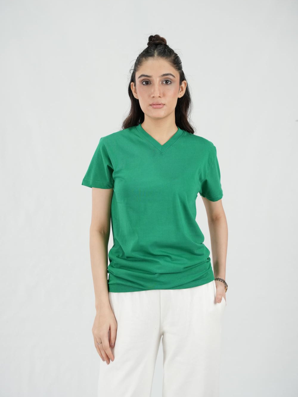 Green V Neck Shirt