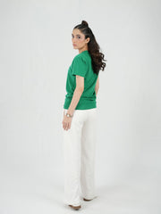 Green V Neck Shirt