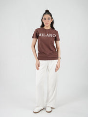 Round Neck Brown Shirt