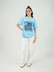 Round Neck Sky Blue Shirt