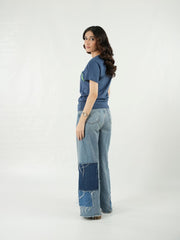 Round Neck Navy Blue Shirt