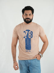 Round Neck Beige Shirt