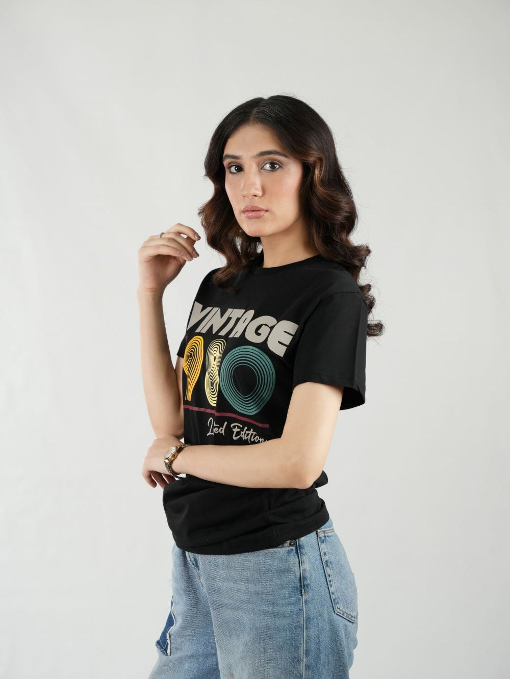 Round Neck Black Shirt