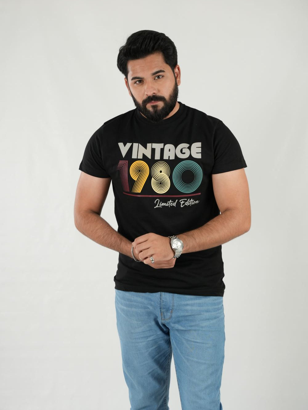 Round Neck Black Shirt