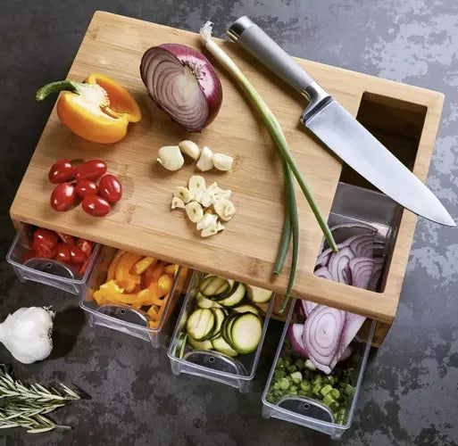 Mercato™ Cutting Board Bamboo with 4 Trays